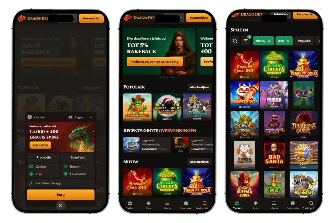 drago bet  casino review section 3